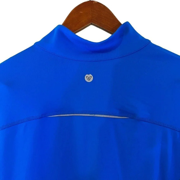 LIVI Active Blue Full Zip Athletic Top Plus Size 18/20 Pockets Finger Hole Loops - Picture 4 of 6